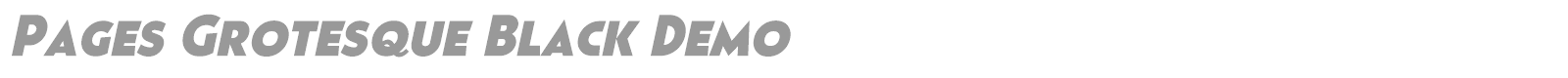 Pages Grotesque font preview